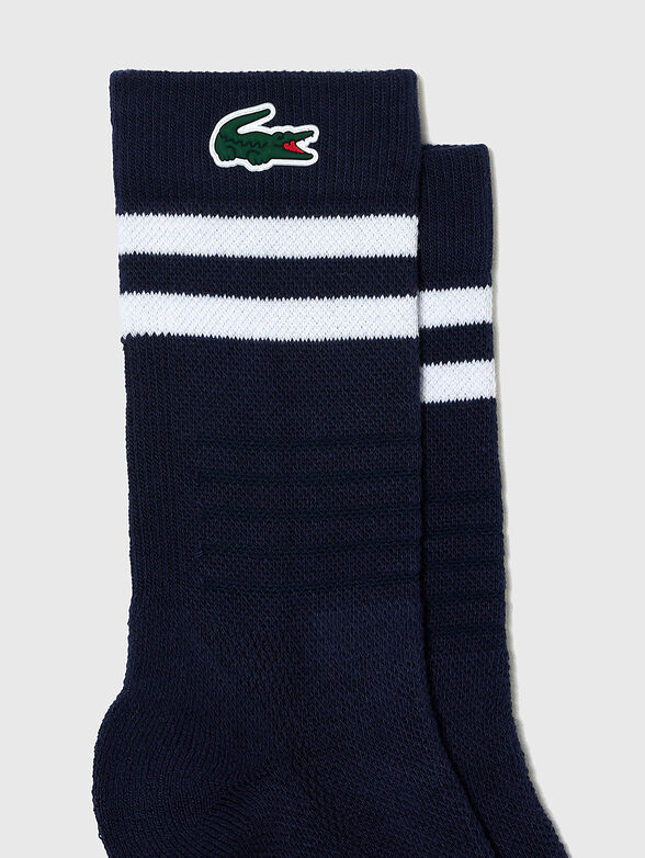 Socks with contrast stripes  - 2