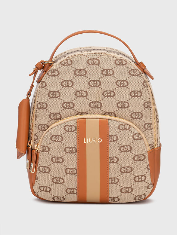 Backpack with monogram logo and small wallet - 1
