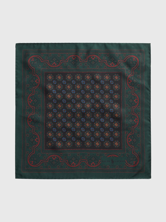Silk handkerchief with colorful pattern - 1