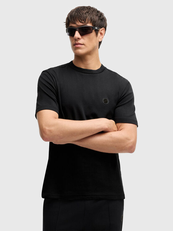 Tricou din bumbac cu logo - 1
