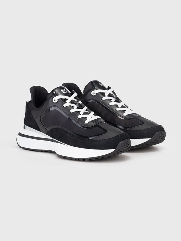 Black leather sneakers - 2