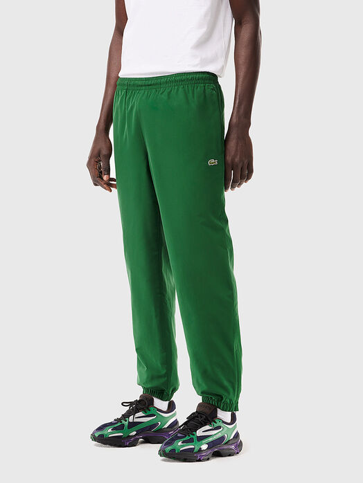 Green logo sweatpants