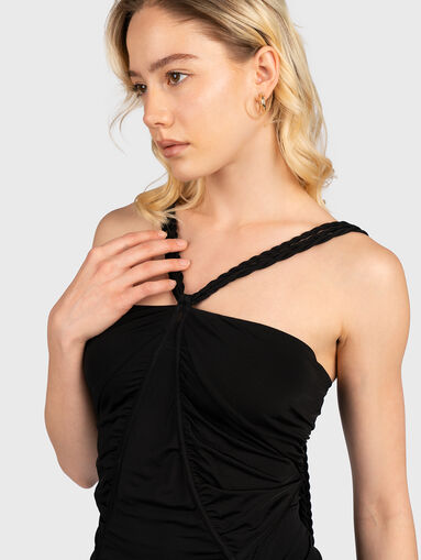 Black dress with braided straps - 5