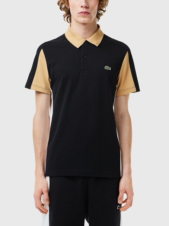 Cotton piqué colourblock polo shirt - 1