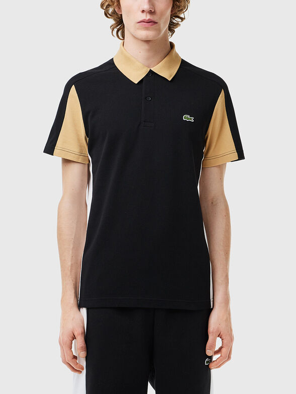 Cotton piqué colourblock polo shirt - 1