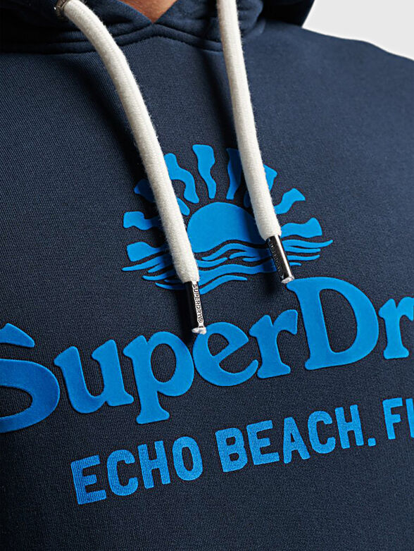 Sweatshirt with hood and logo print - 4