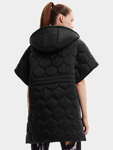 Hooded vest with quilted effect - 3