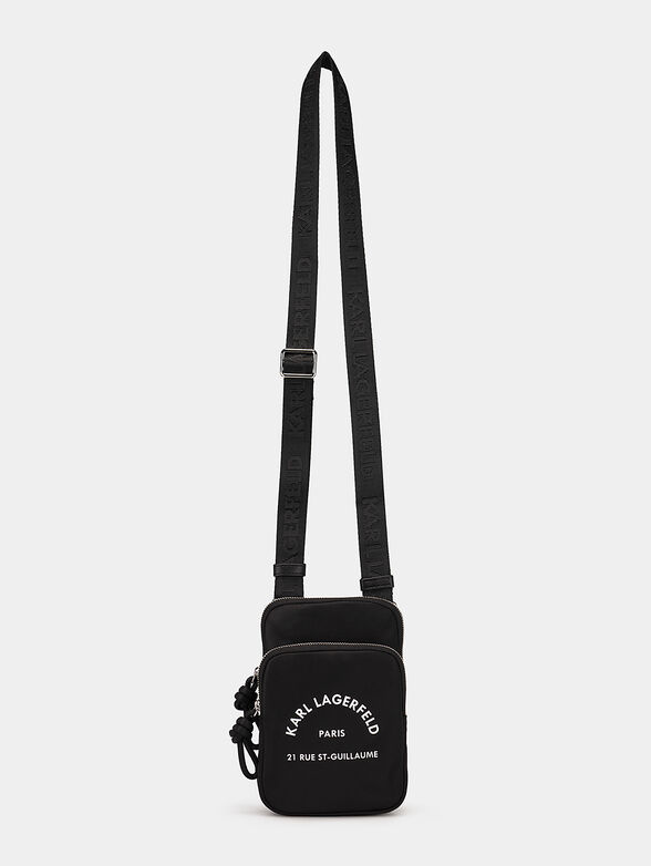 Black phone pouch with contrasting logo - 2