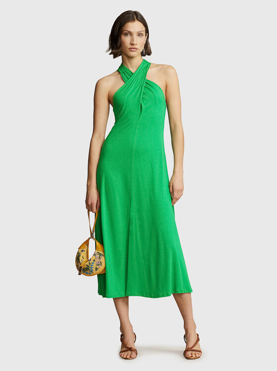 BIANCA green viscose dress - 1