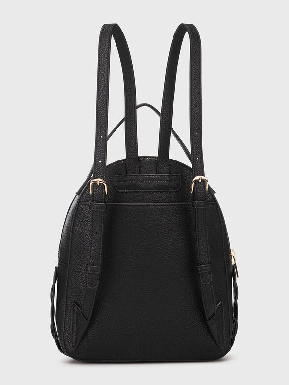 Black backpack with logo element - 2