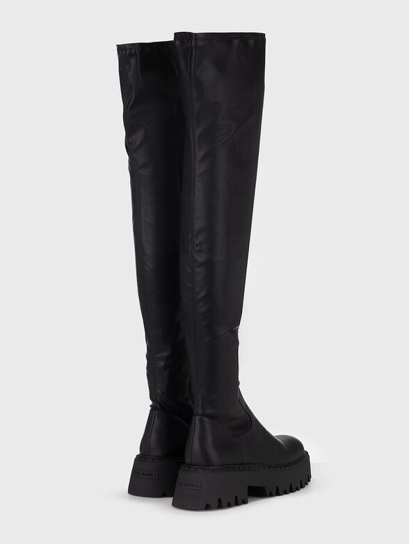Black eco leather boots - 4