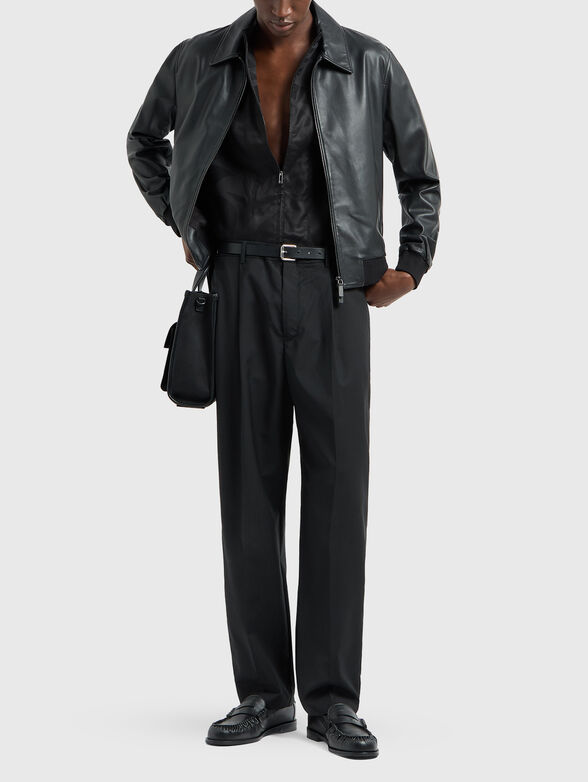 Leather jacket with pockets - 2