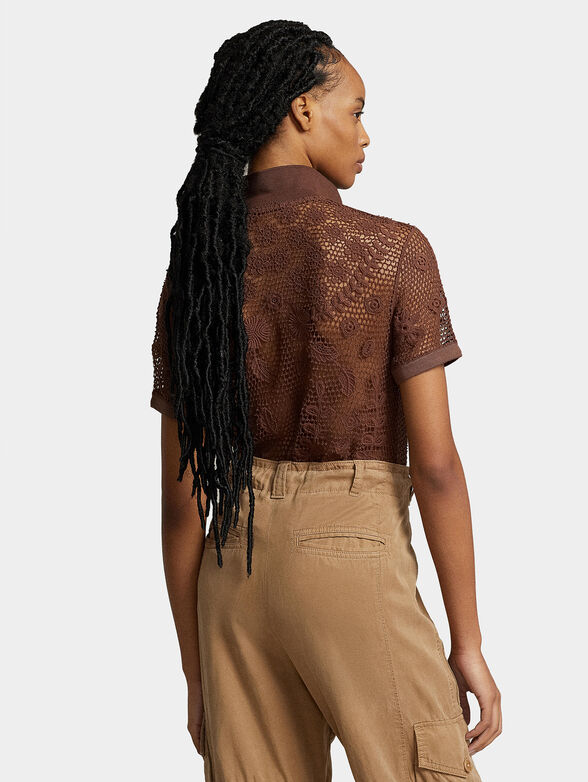 Polo-shirt with sheer effect - 3
