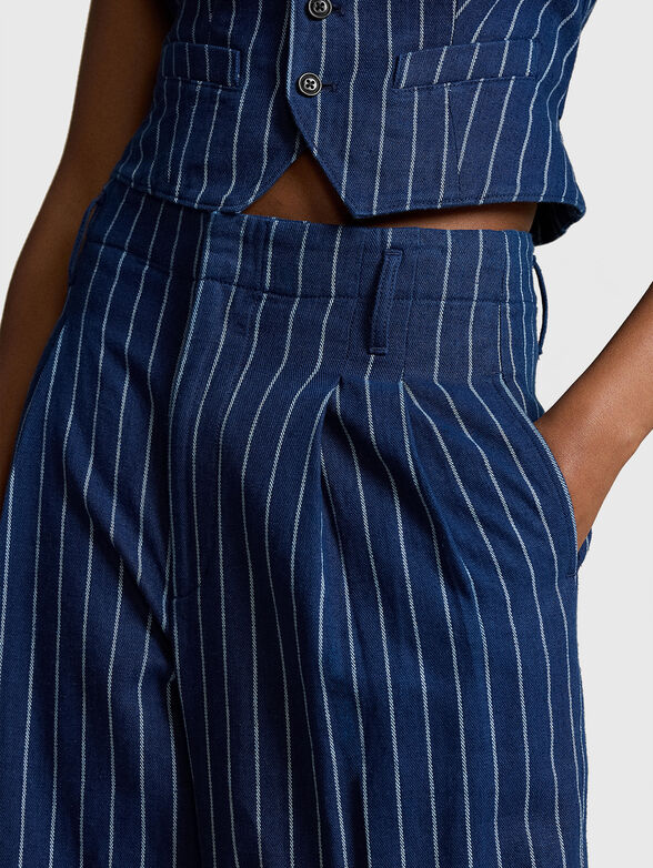 EVAN stripe trousers wide-leg - 3