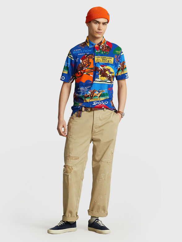 Polo-shirt with contrast print  - 2
