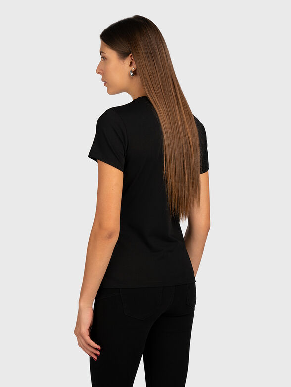 T-shirt with embossed design and rhinestones - 2