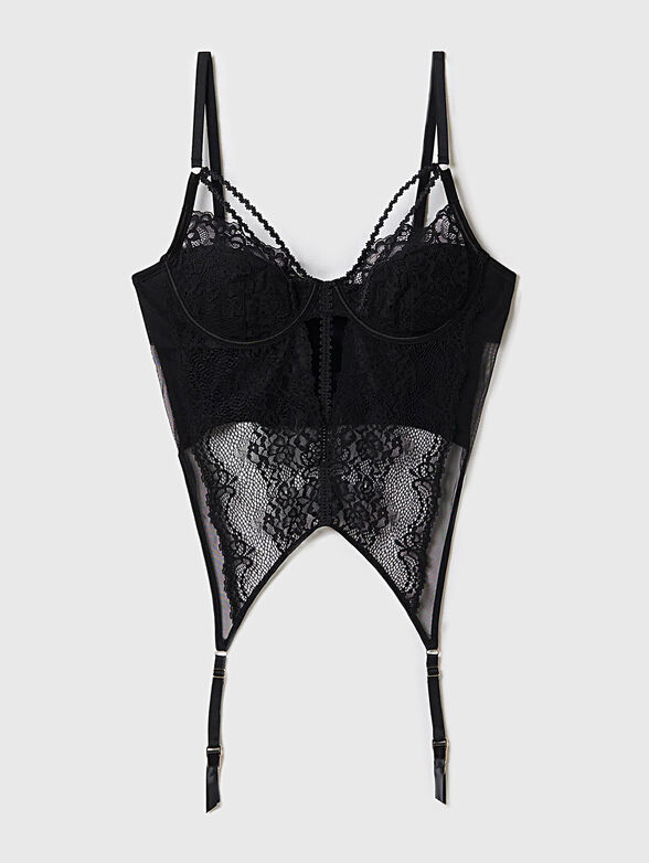 ECLIPSE black corset with lace - 4