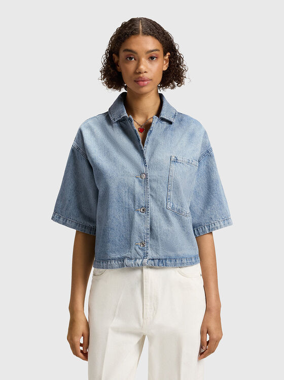 Cămașă denim cu mânecă scurtă GESILA - 1