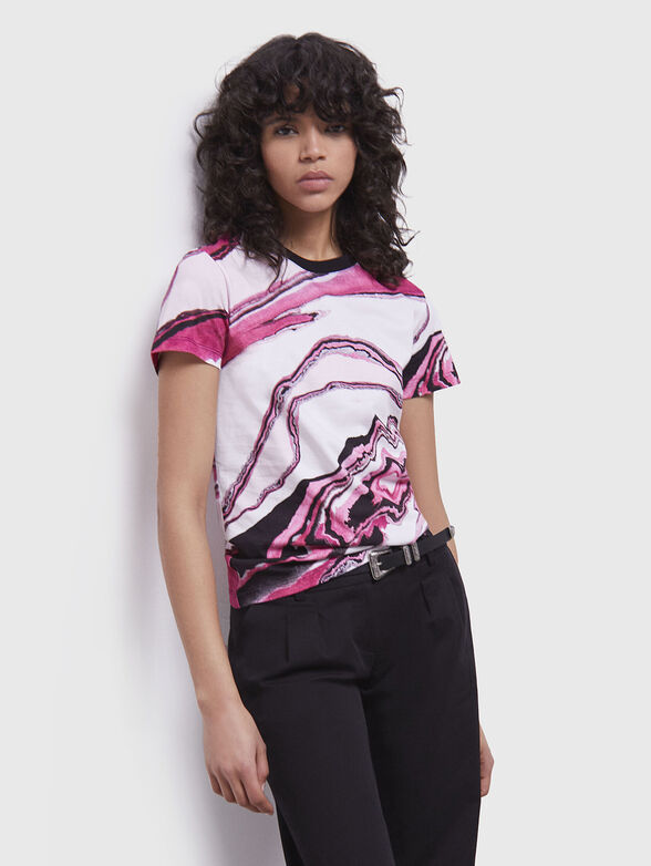 Cotton T-shirt with print - 1