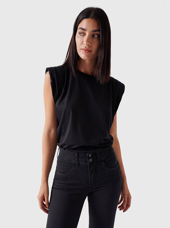 Top negru din lyocell  - 1
