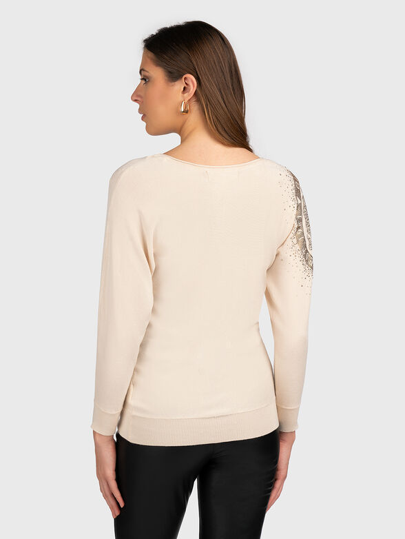 LESLIE sweater with appliqued crystals - 3