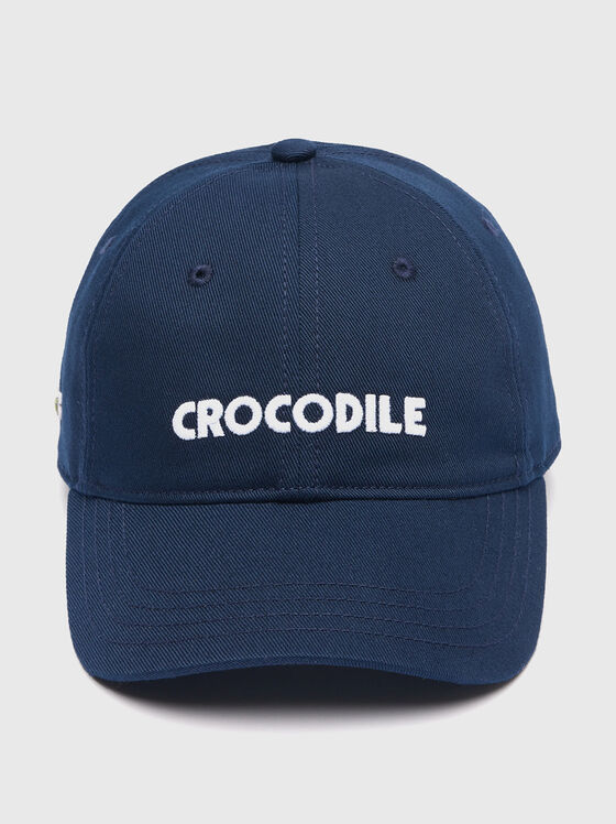 Șapcă albastru închis cu broderie contrastantă - 1