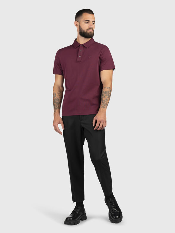 Embroidered logo cotton polo shirt - 2