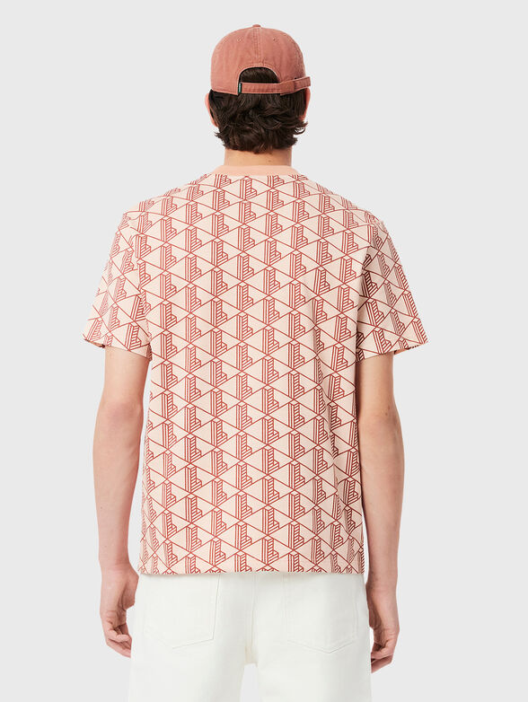 Light blue T-shirt with monogram print - 3
