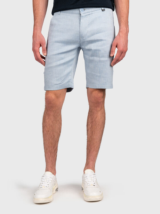 Pantaloni scurți chino din in - 1