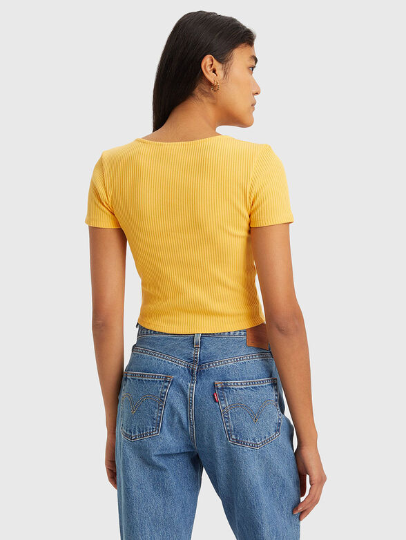 AMBER short yellow top with buttons - 2