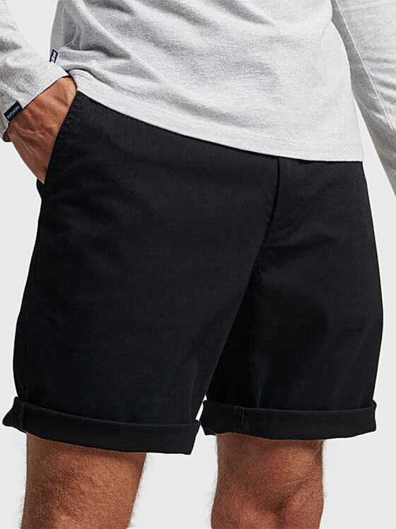 Pantaloni scurți chino negri VINTAGE - 1