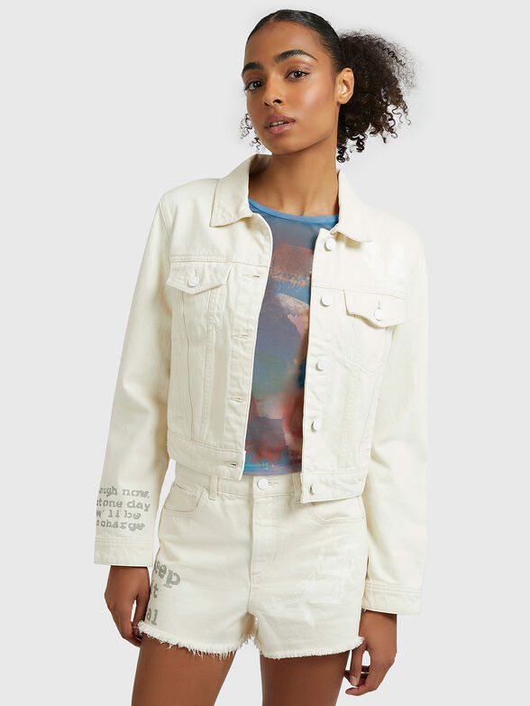 STEVIE denim jacket with print - 1