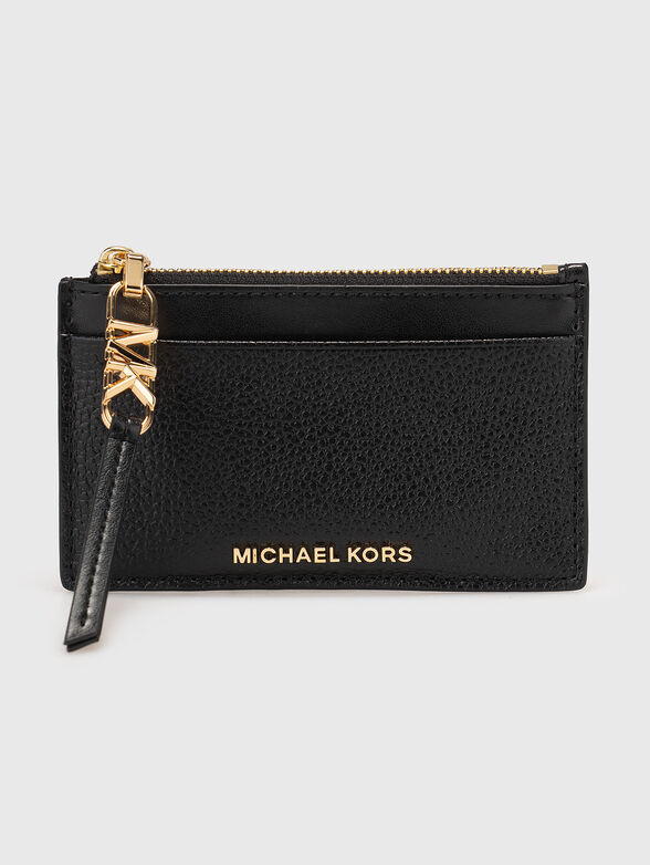 Leather cardholder with logo - 1