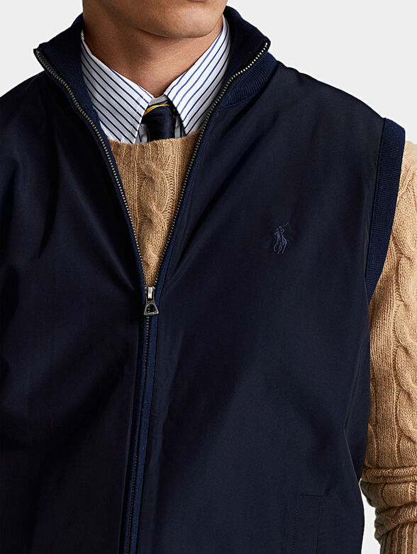Vest in blue with zipper - 4