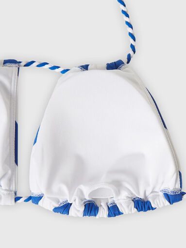 ISLA swimsuit top with blue striped print - 5