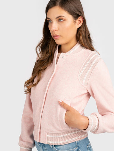 Logo embroidered bomber jacket  - 5
