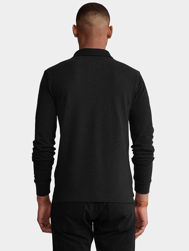 Cotton Polo shirt with long sleeves - 3
