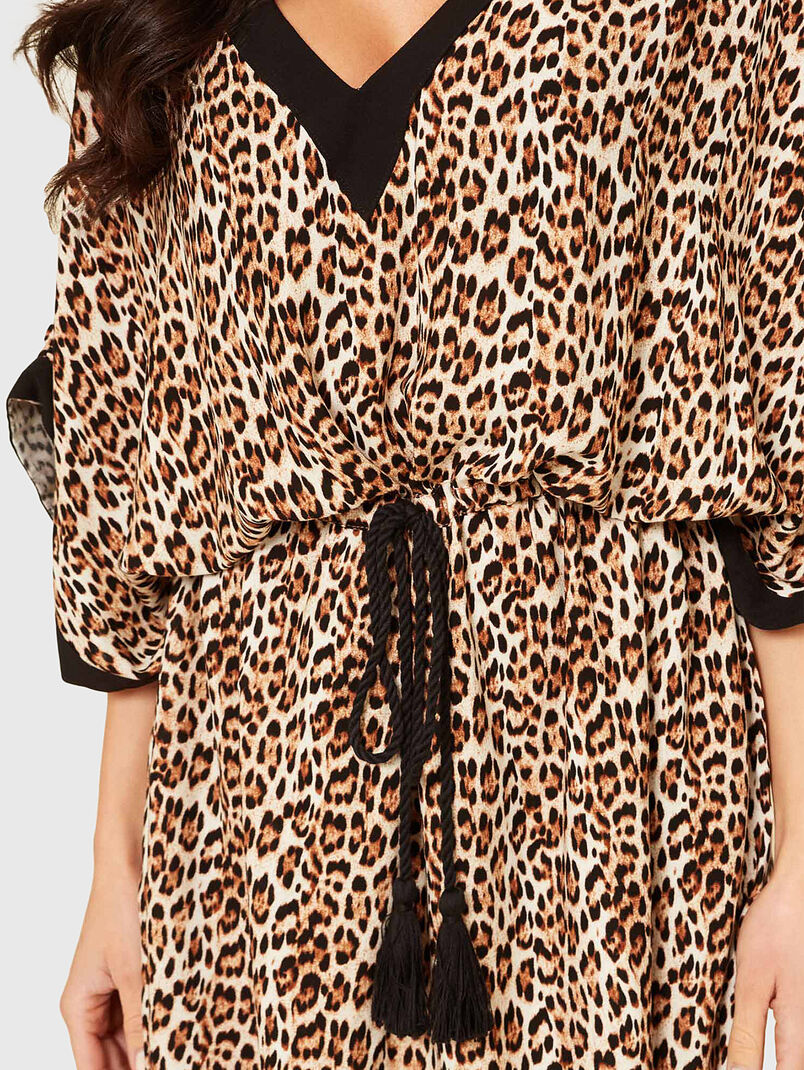 MIRA kaftan with animal print - 3