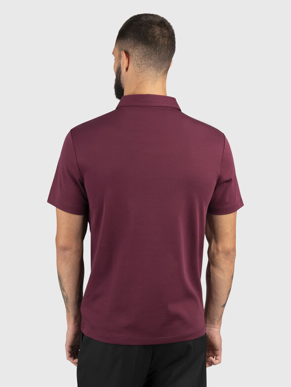 Embroidered logo cotton polo shirt - 3