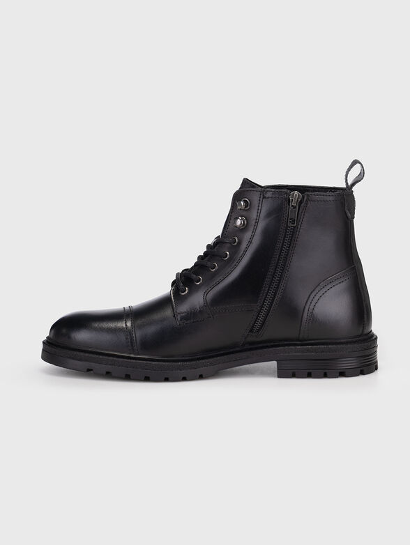 LOGAN black leather boots - 4