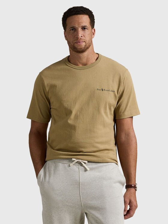 Tricou din bumbac cu logo - 1