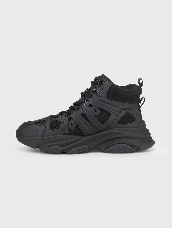 High sneakers in black color - 4