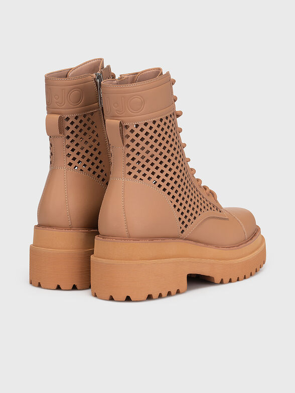 PURPLE 34 ankle boots with laser cutting - 3