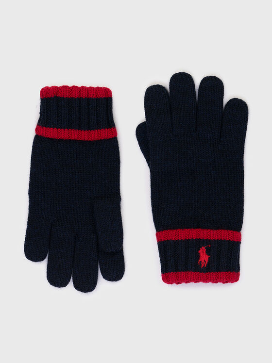 Wool gloves with contrasting details - 1