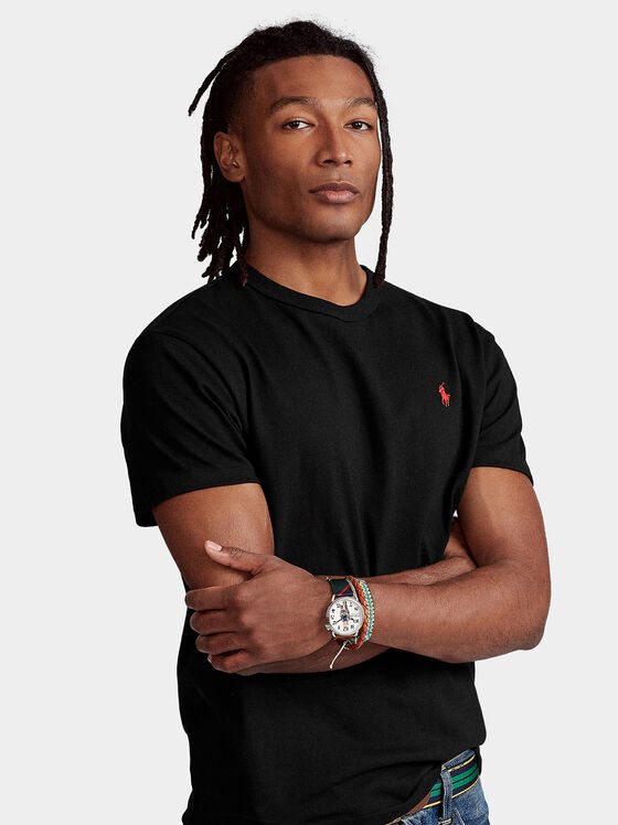 Tricou negru cu logo - 1