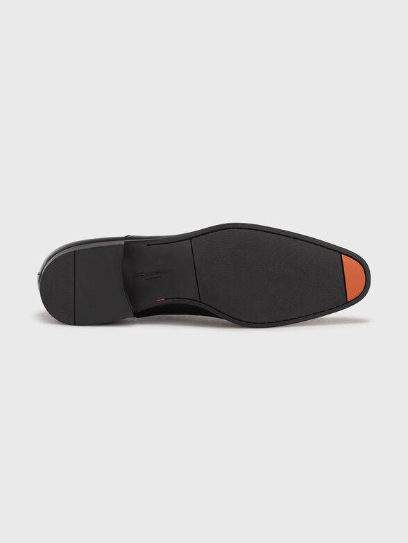 BACKYARD black leather shoes - 5