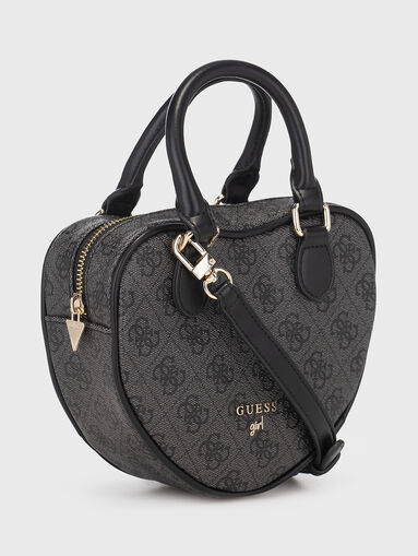 Beige bag in the shape of a heart - 4