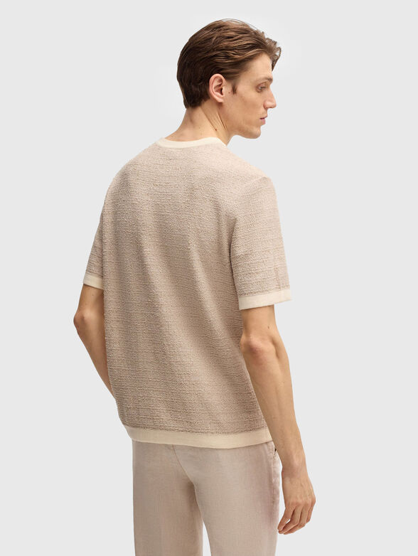 Cotton T-shirt with oval neckline - 3