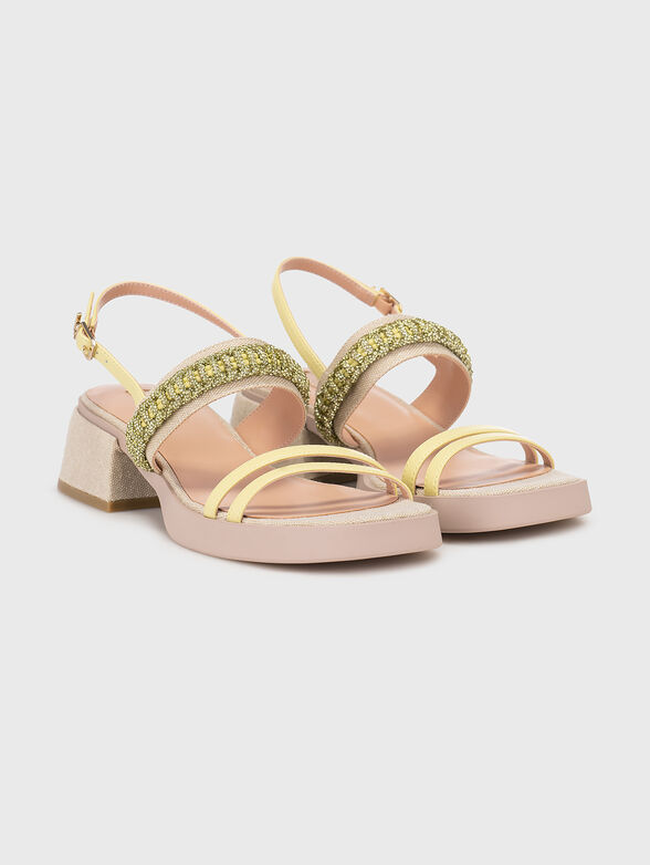 INES textile and eco leather sandals - 2