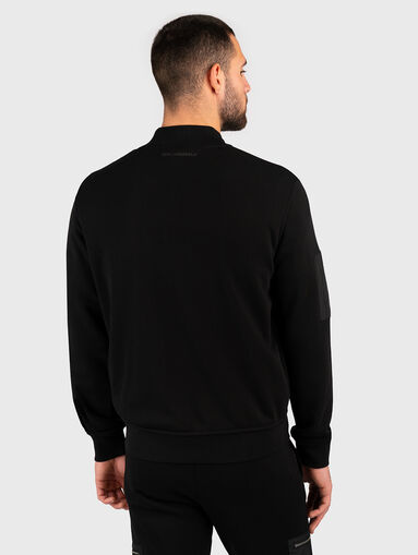 Zip-up sweatshirt in black  - 3